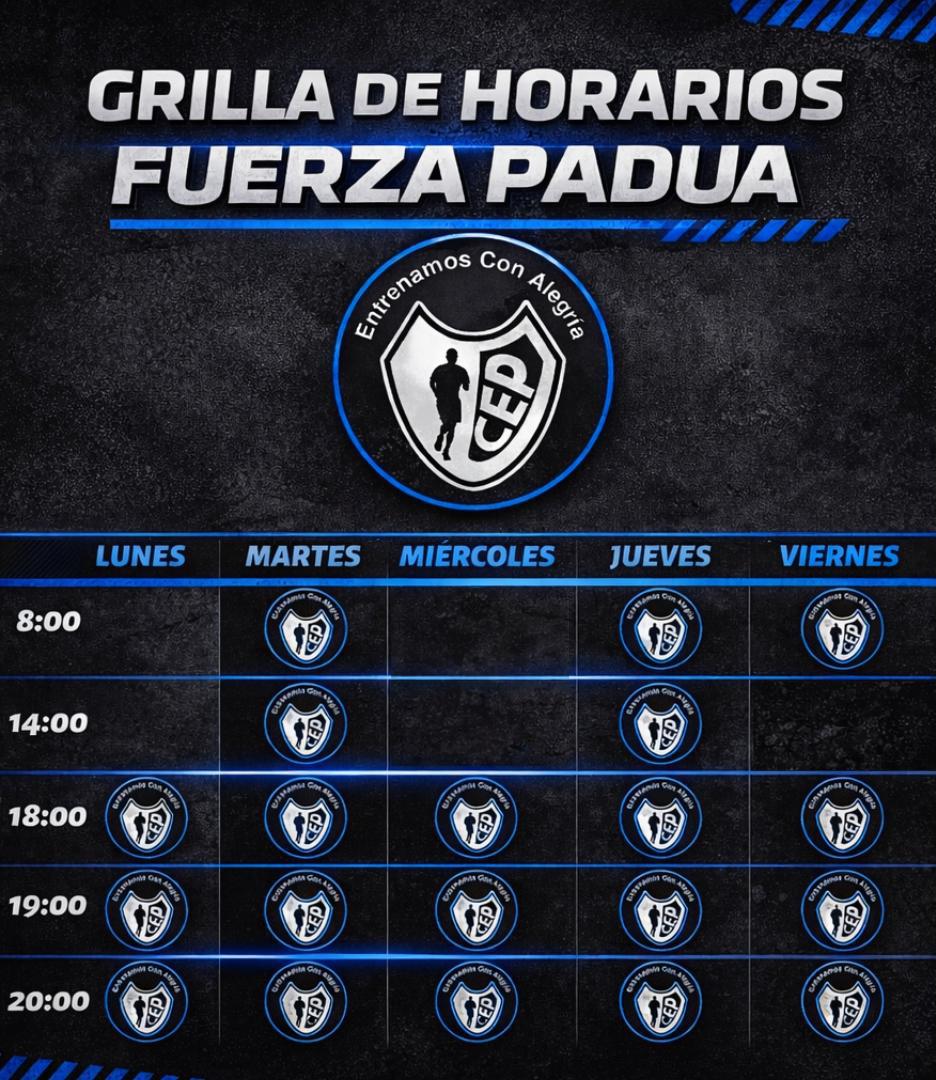 Horarios de Entrenamiento
